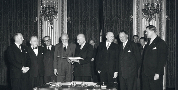 Verdrag van Parijs in 1951, de oprichting van de EGKS.
